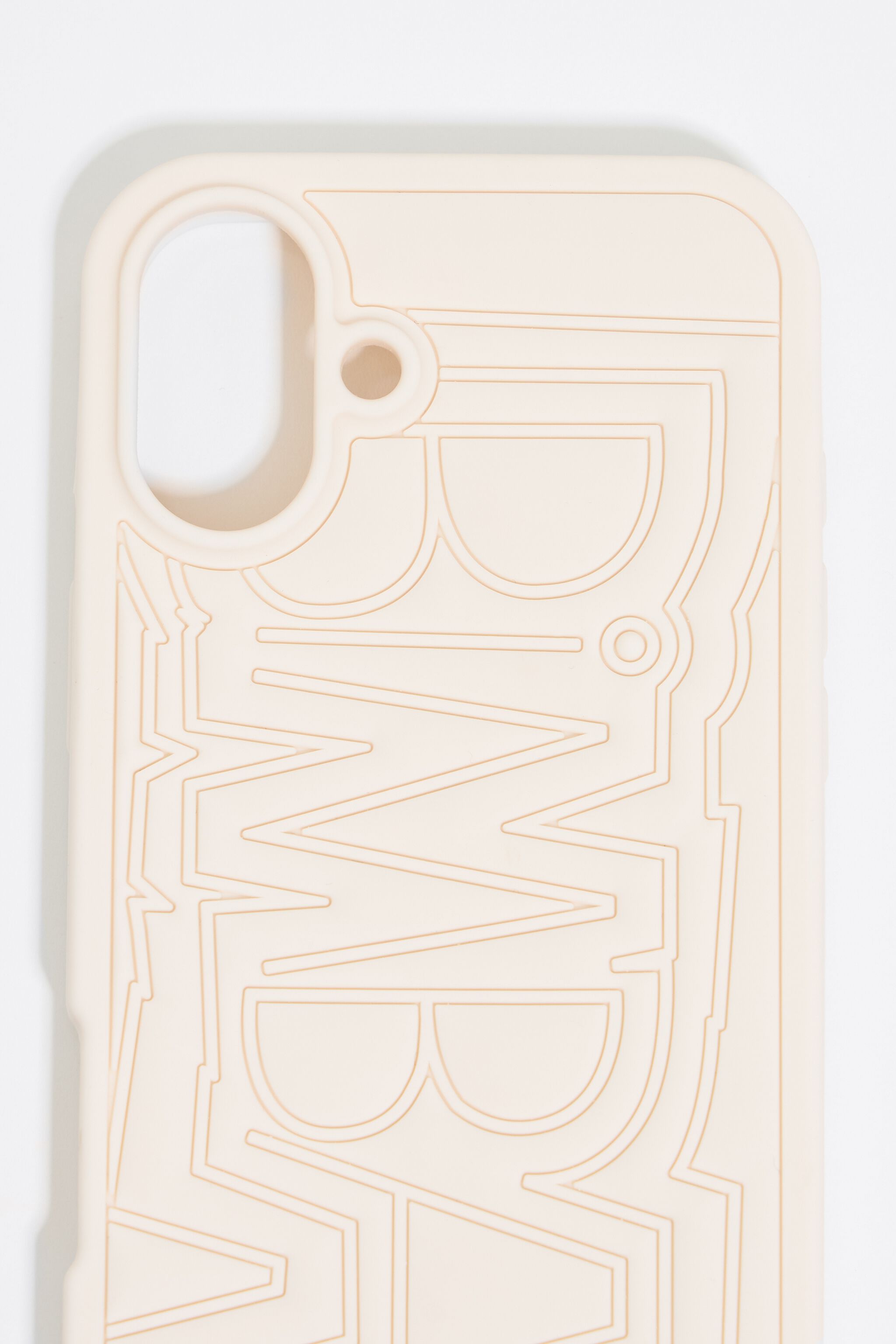 Ivory silicone iPhone 16 Plus case