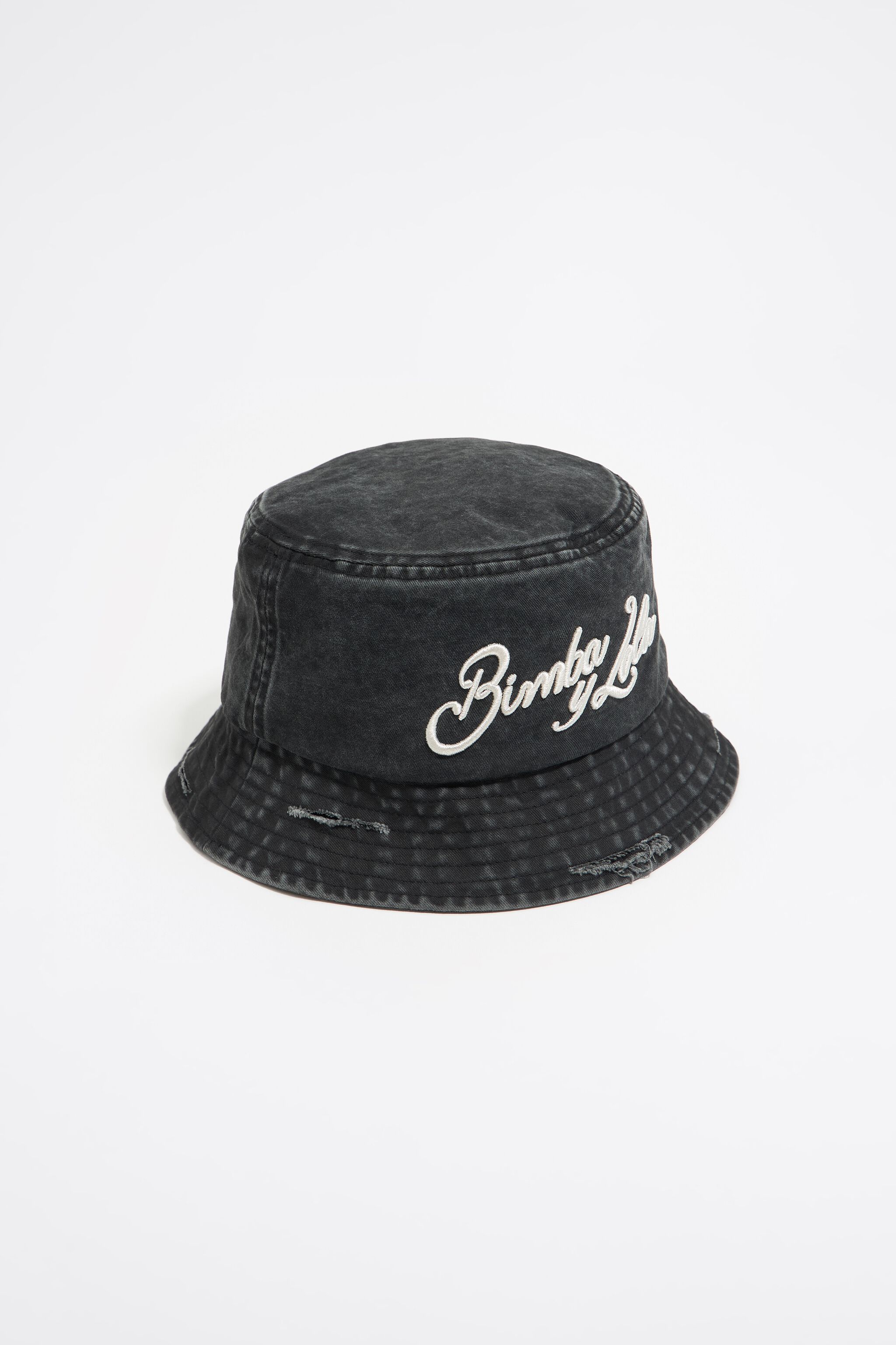 Black cotton bucket hat