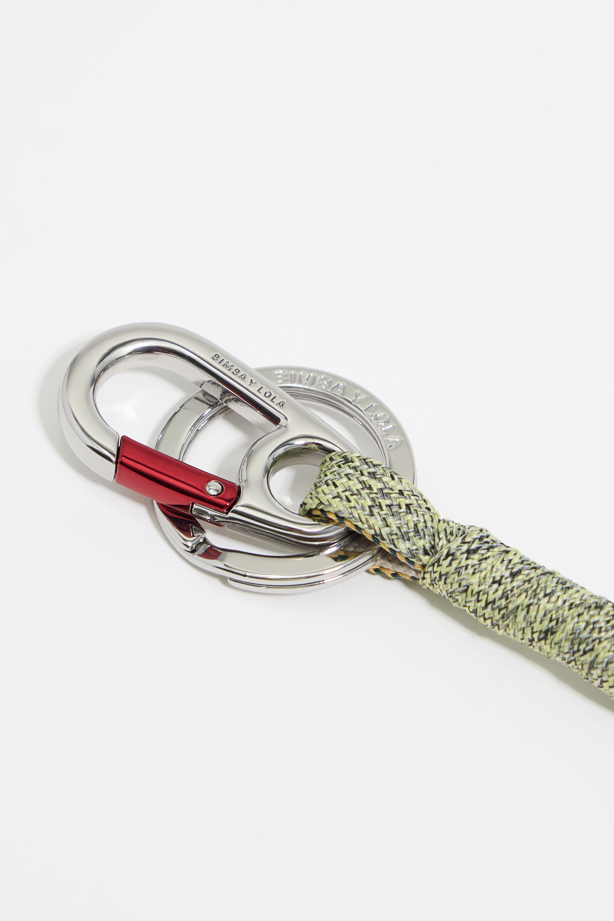 Multicolor silicone logo rope key ring