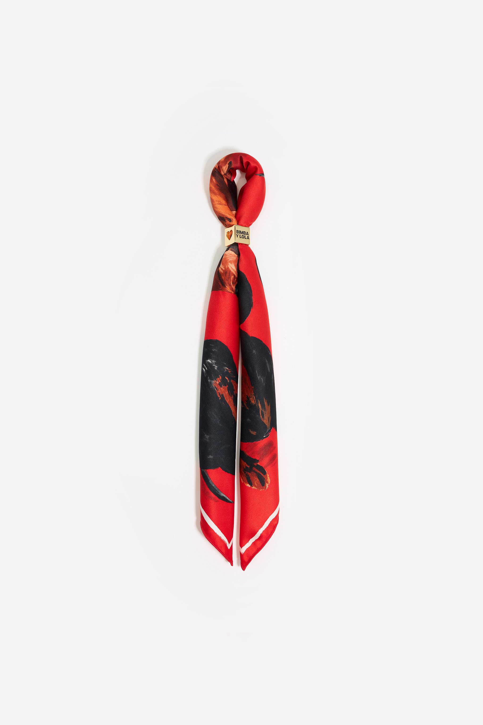 Red dogs scarf bag charm