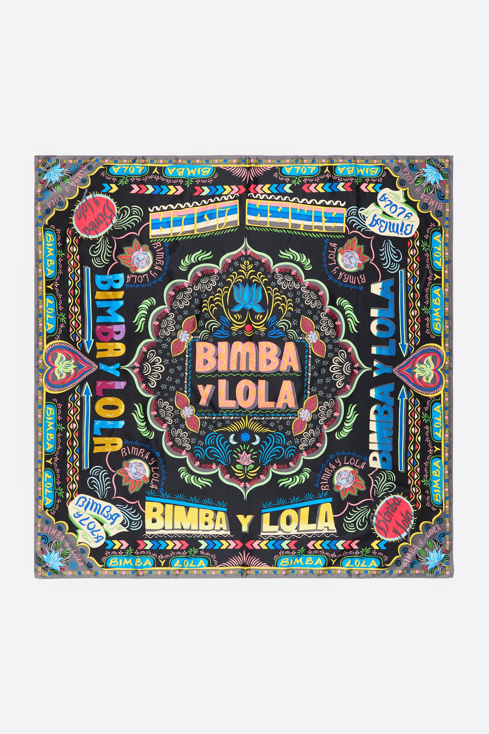 Black Indian logos scarf