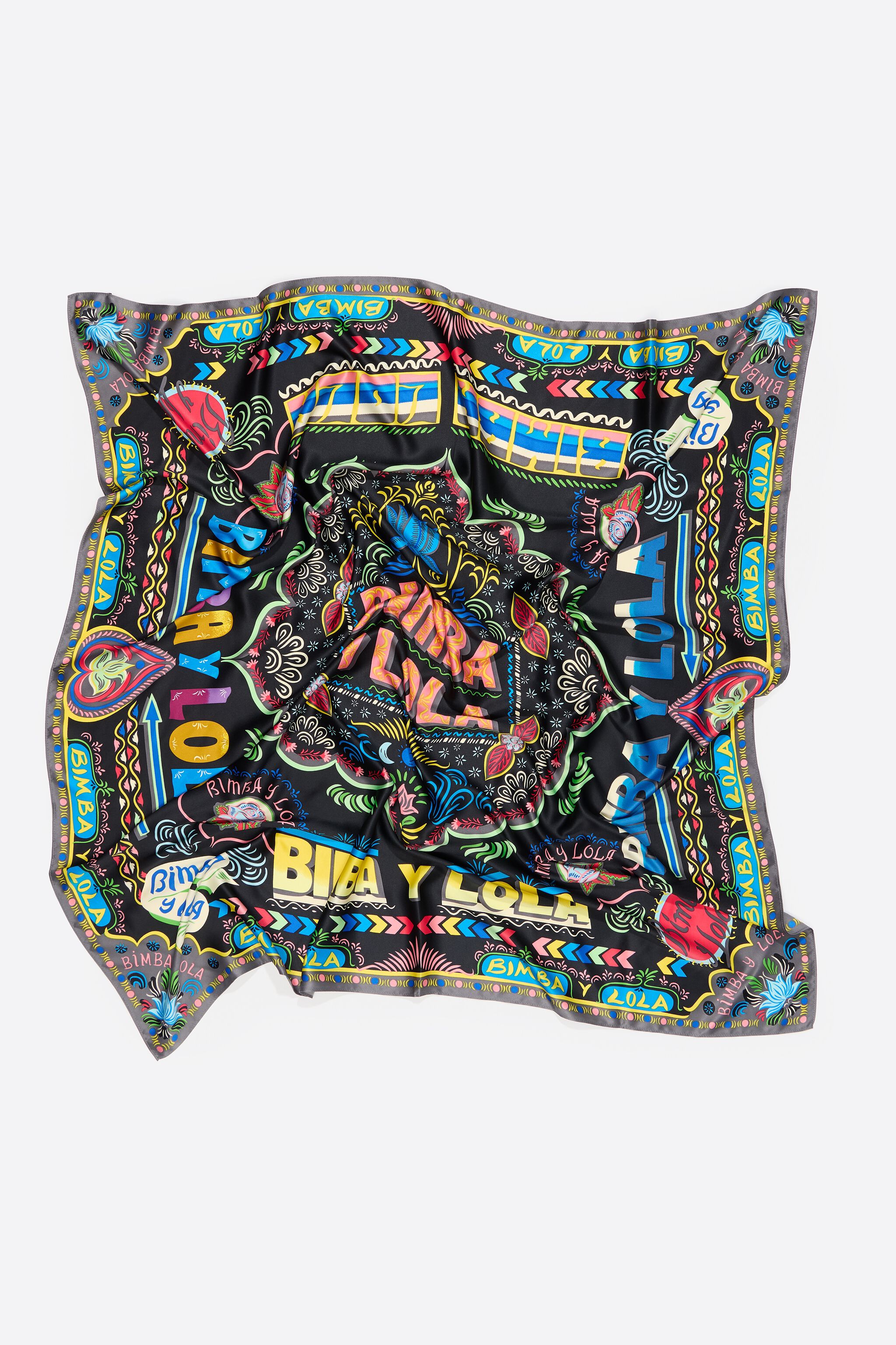 Black Indian logos scarf