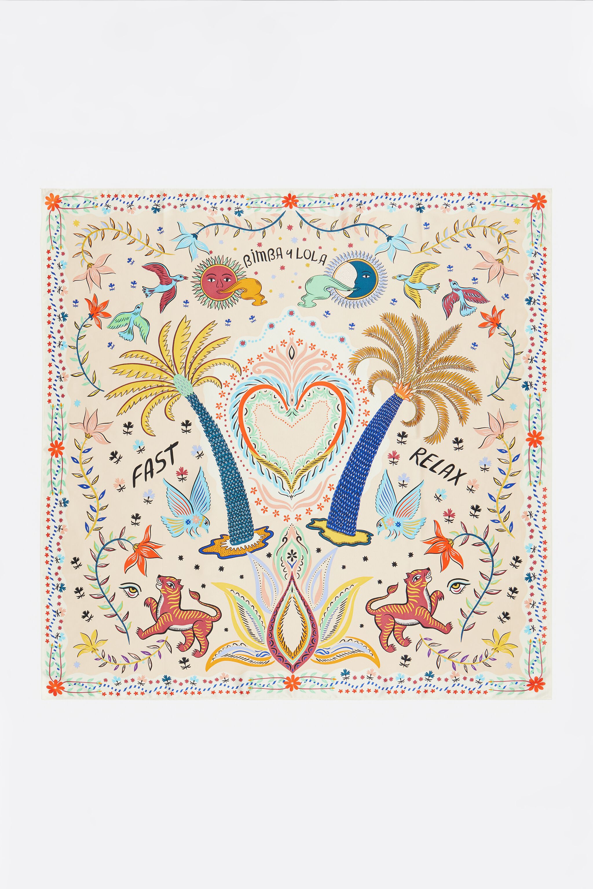 Sand palm tree scarf