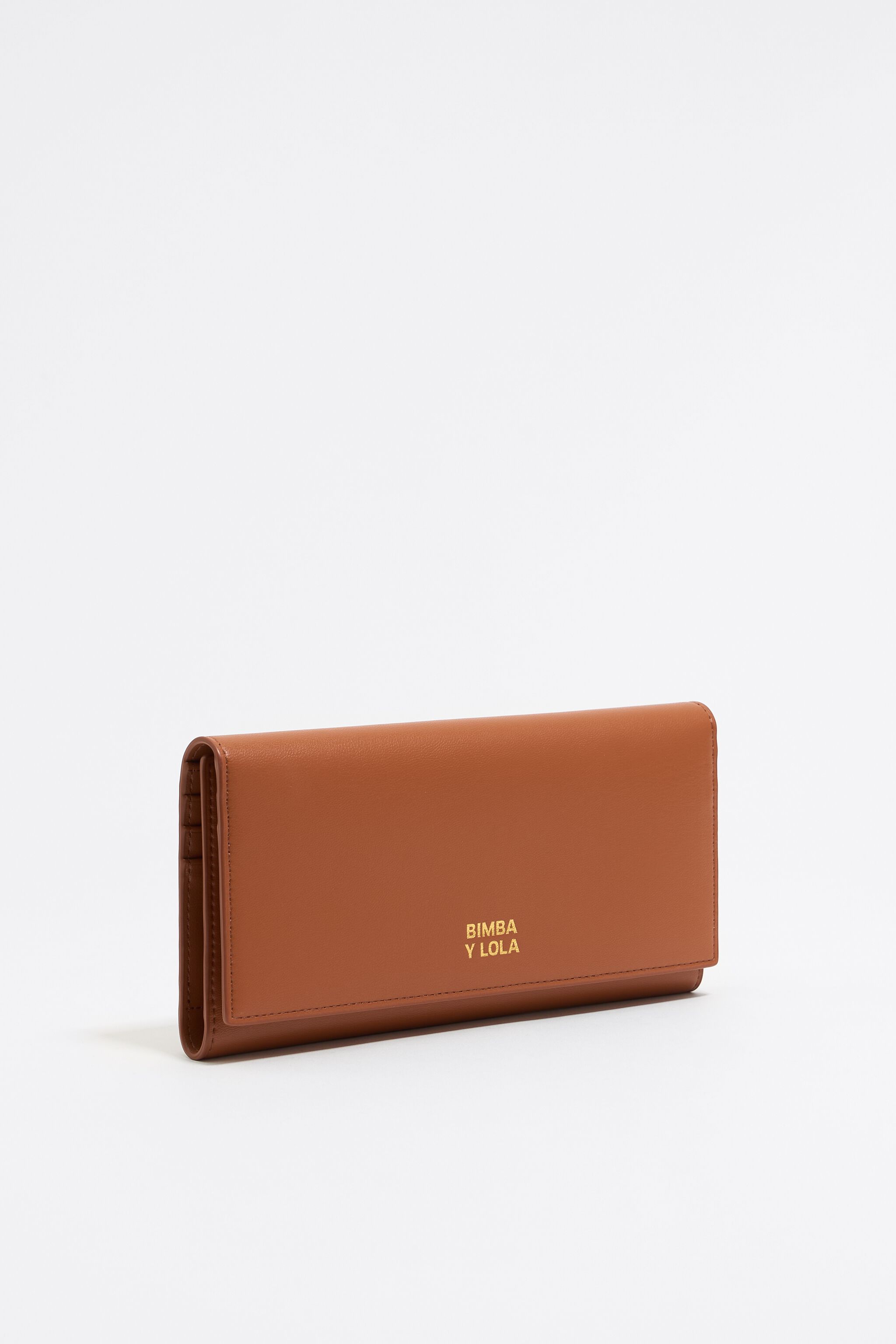 Tan leather continental wallet