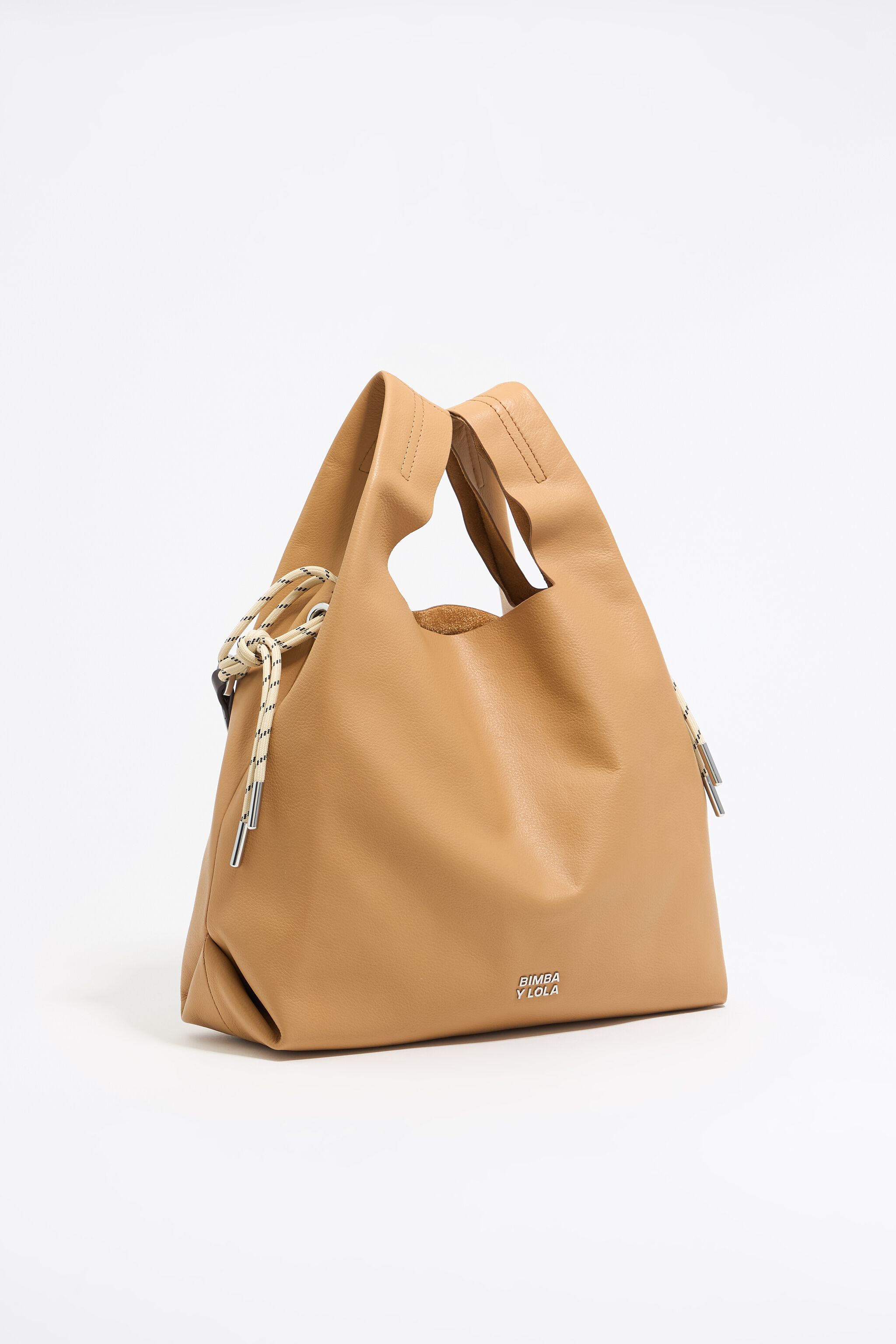 Medium Sahara yellow leather Paper bag