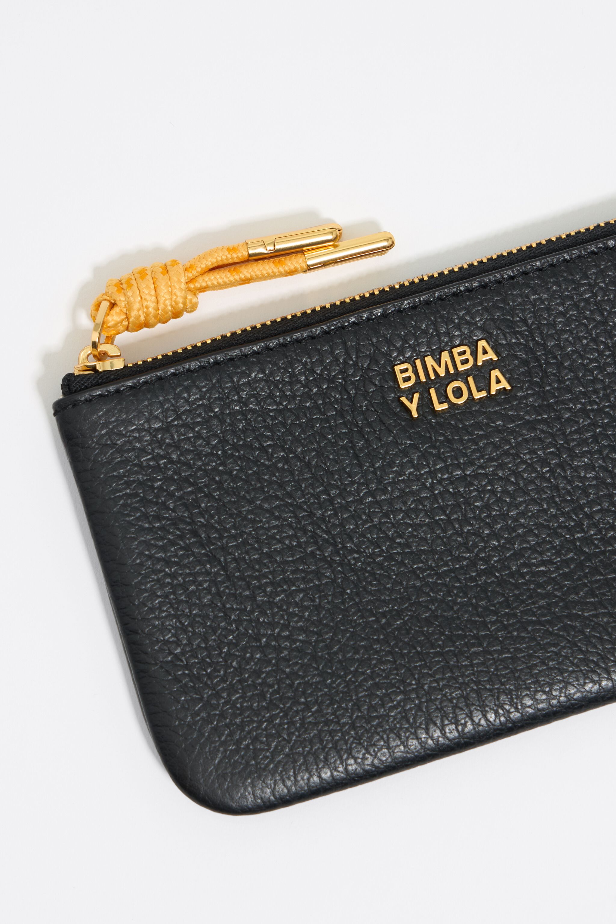 Black leather coin purse