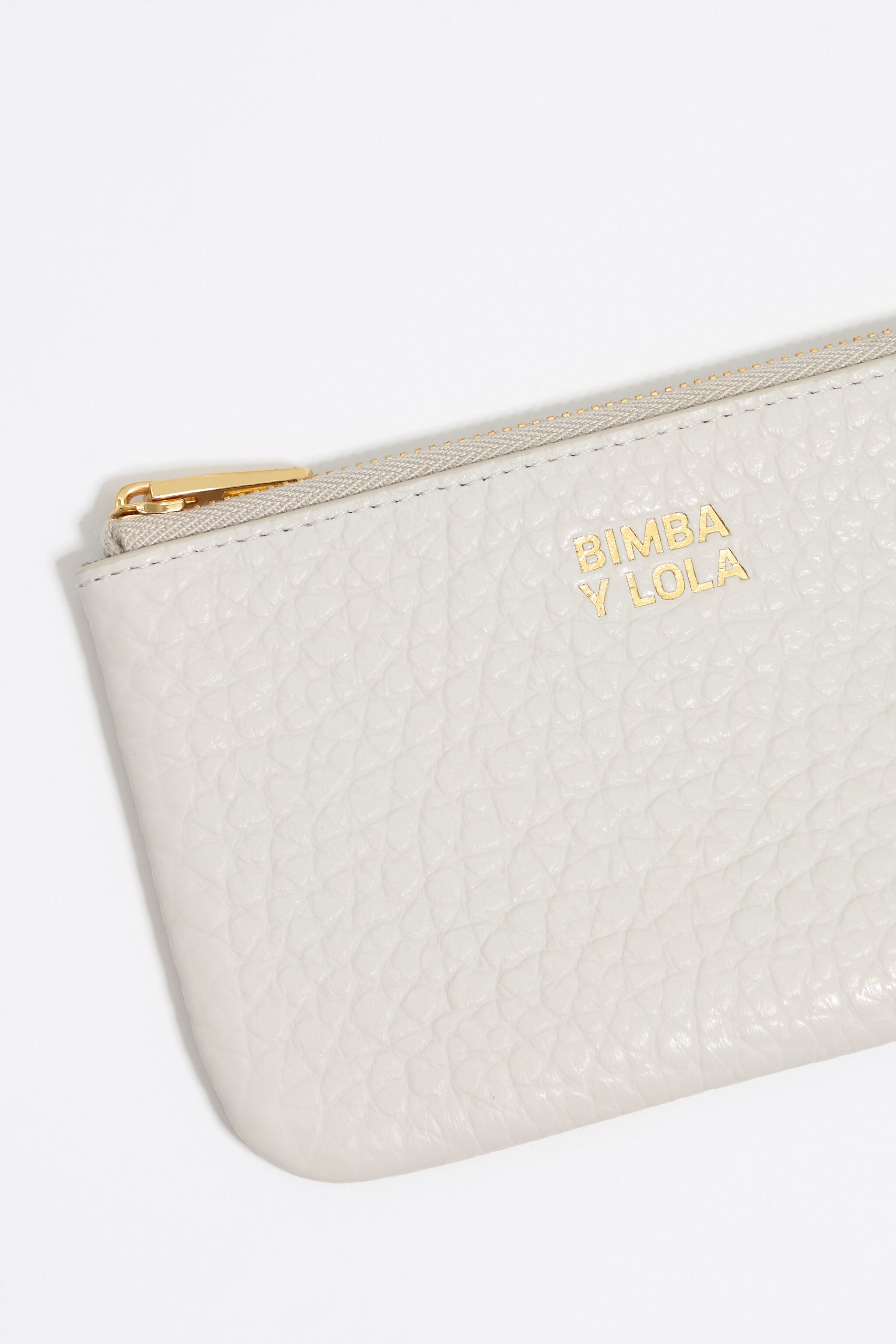 Off-white leather coin purse