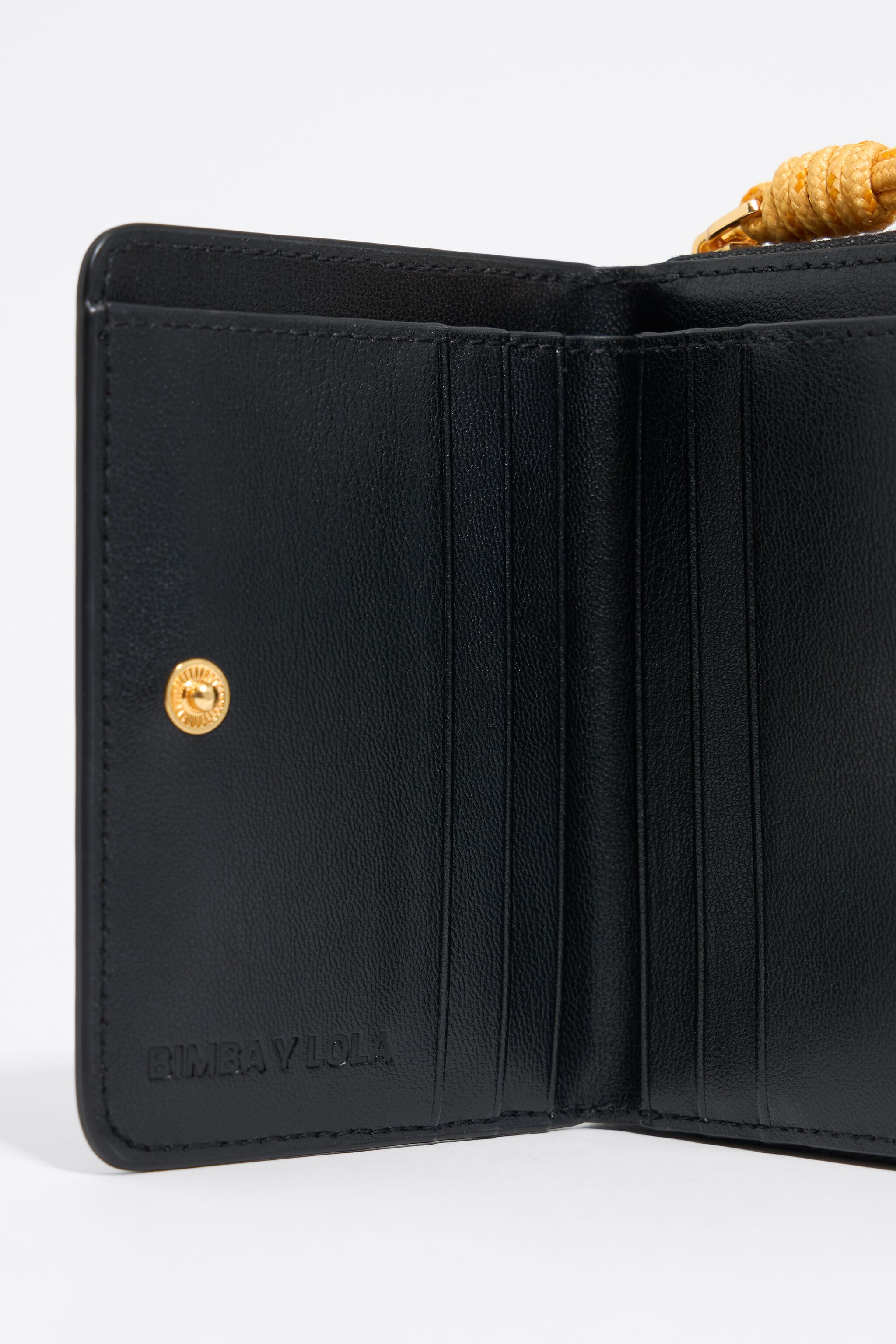 Black leather flap purse