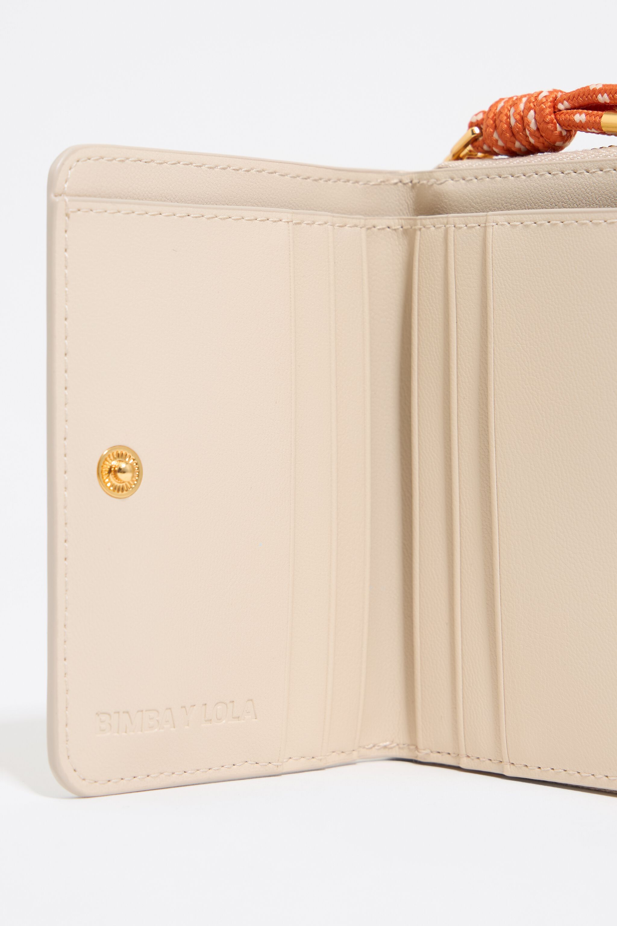 Off-white leather flap purse