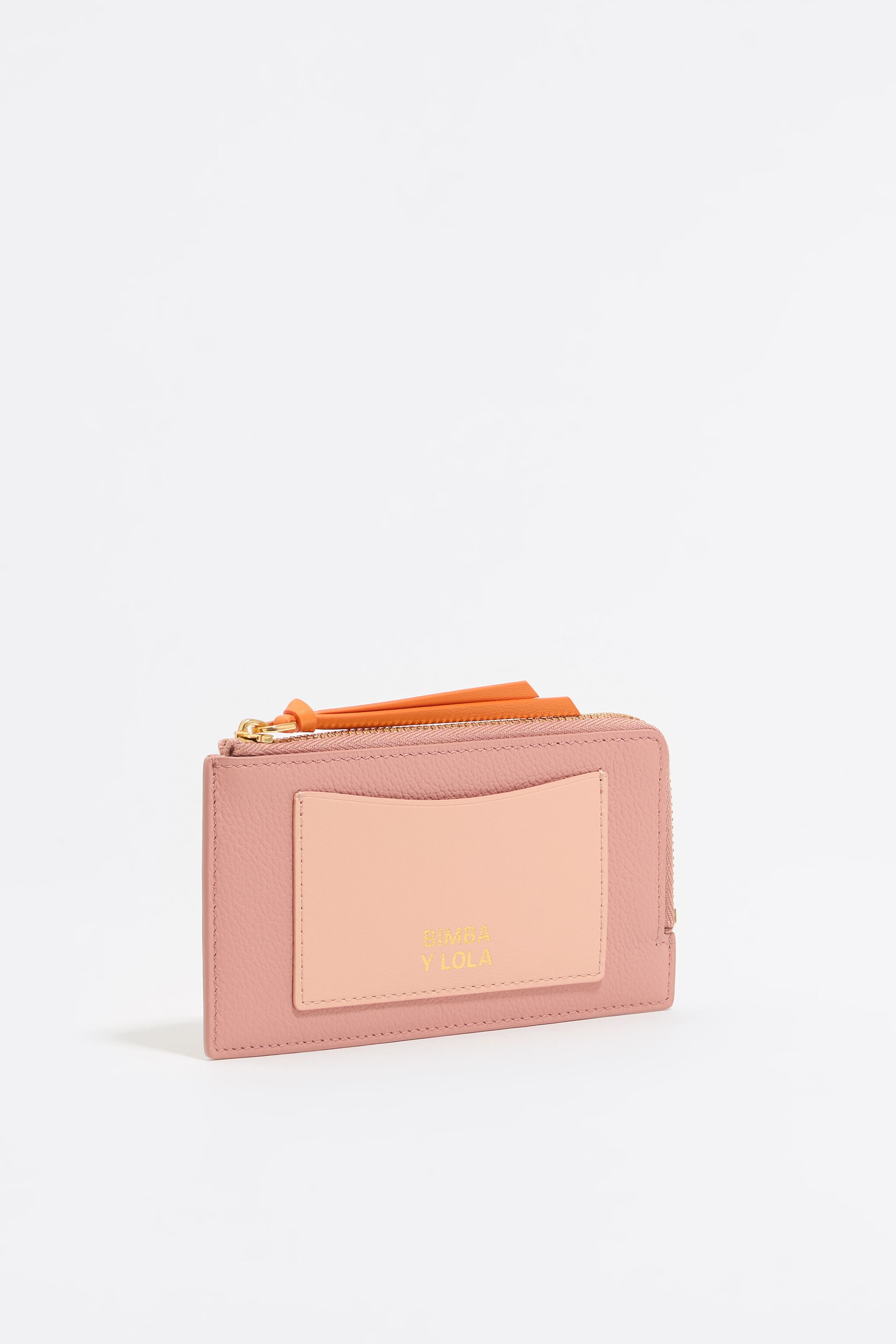 Pink leather card holder/coin purse