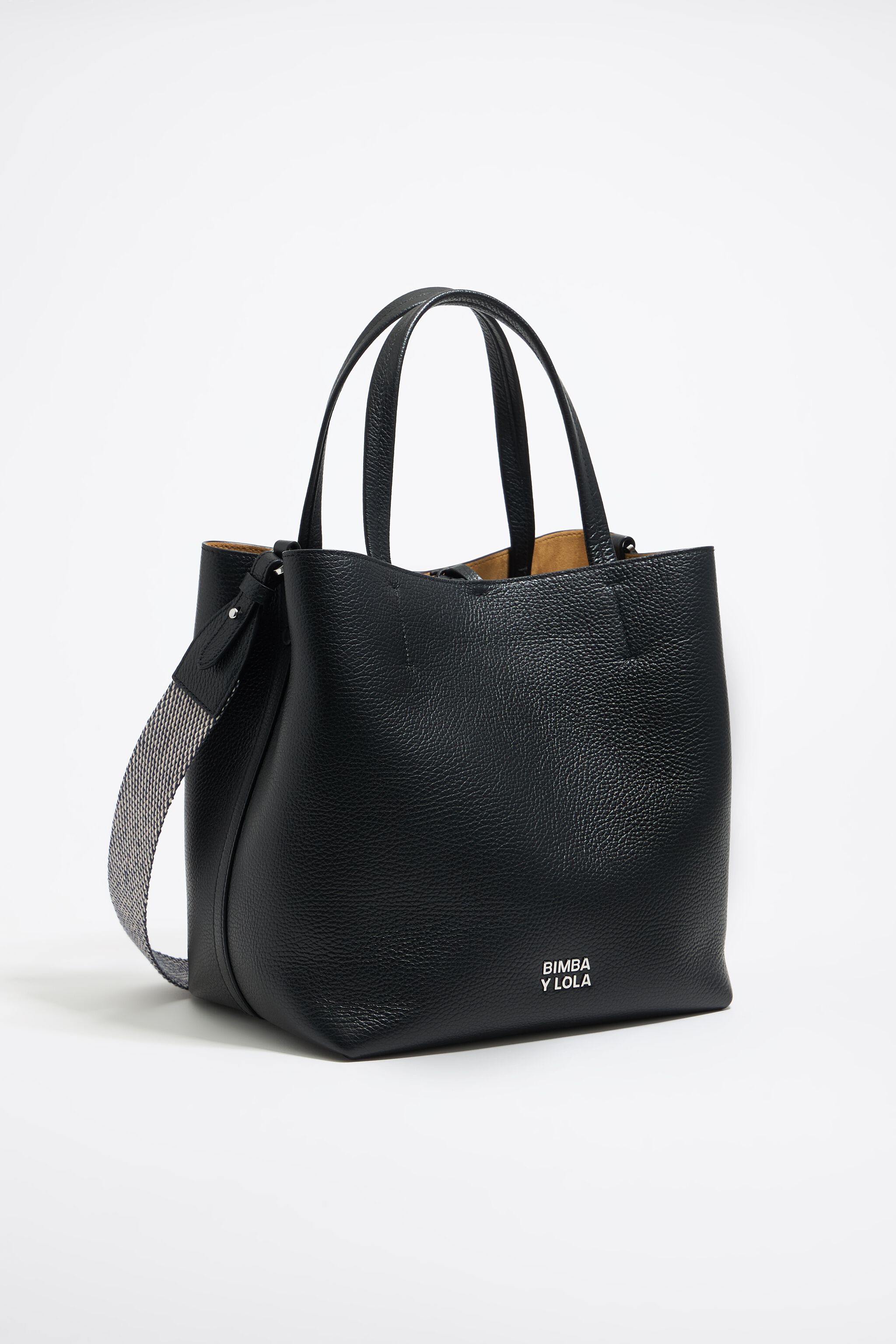 Large black leather Chihuahua bag