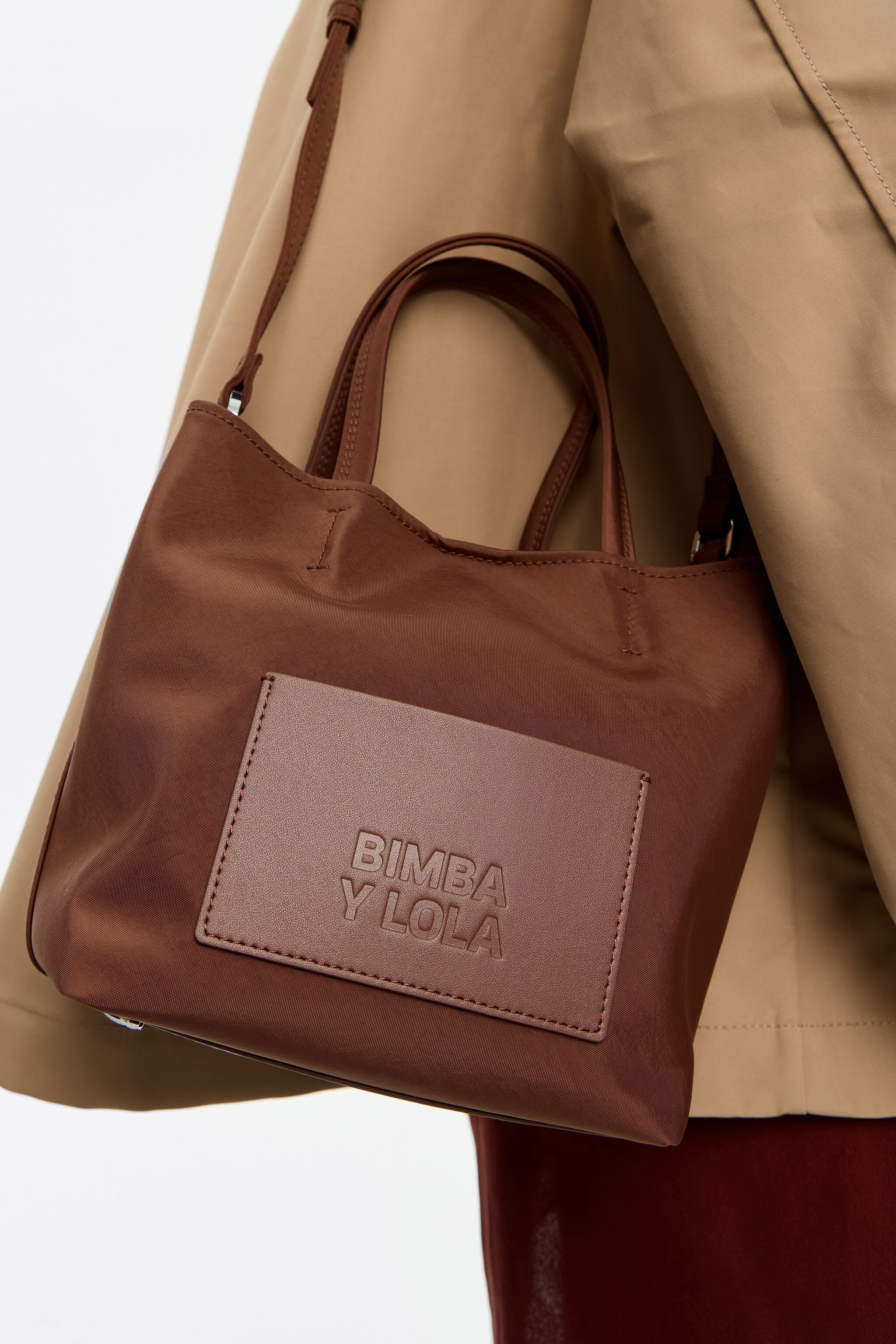 Small brown nylon Chihuahua bag