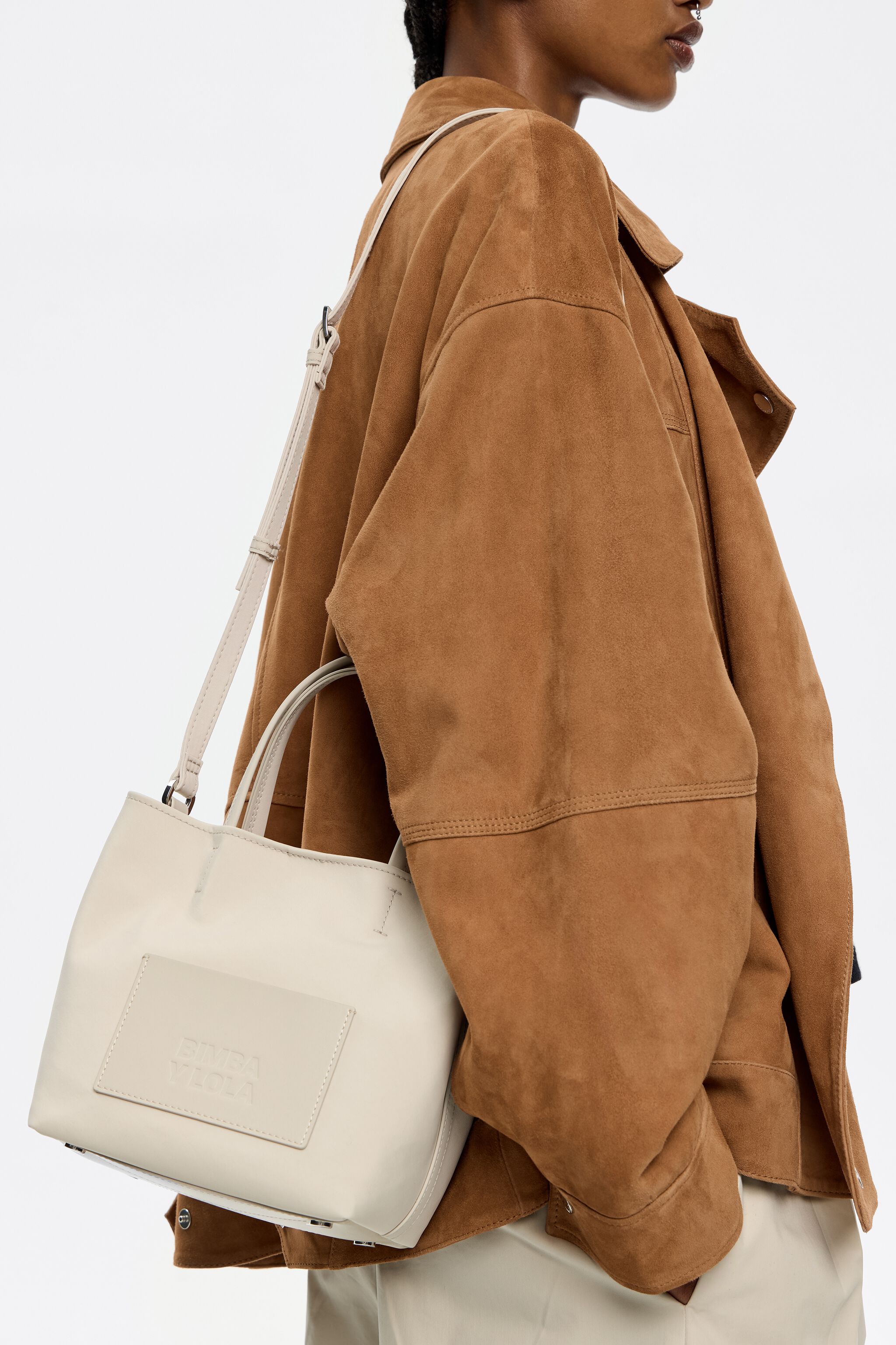 Small stone white nylon Chihuahua bag