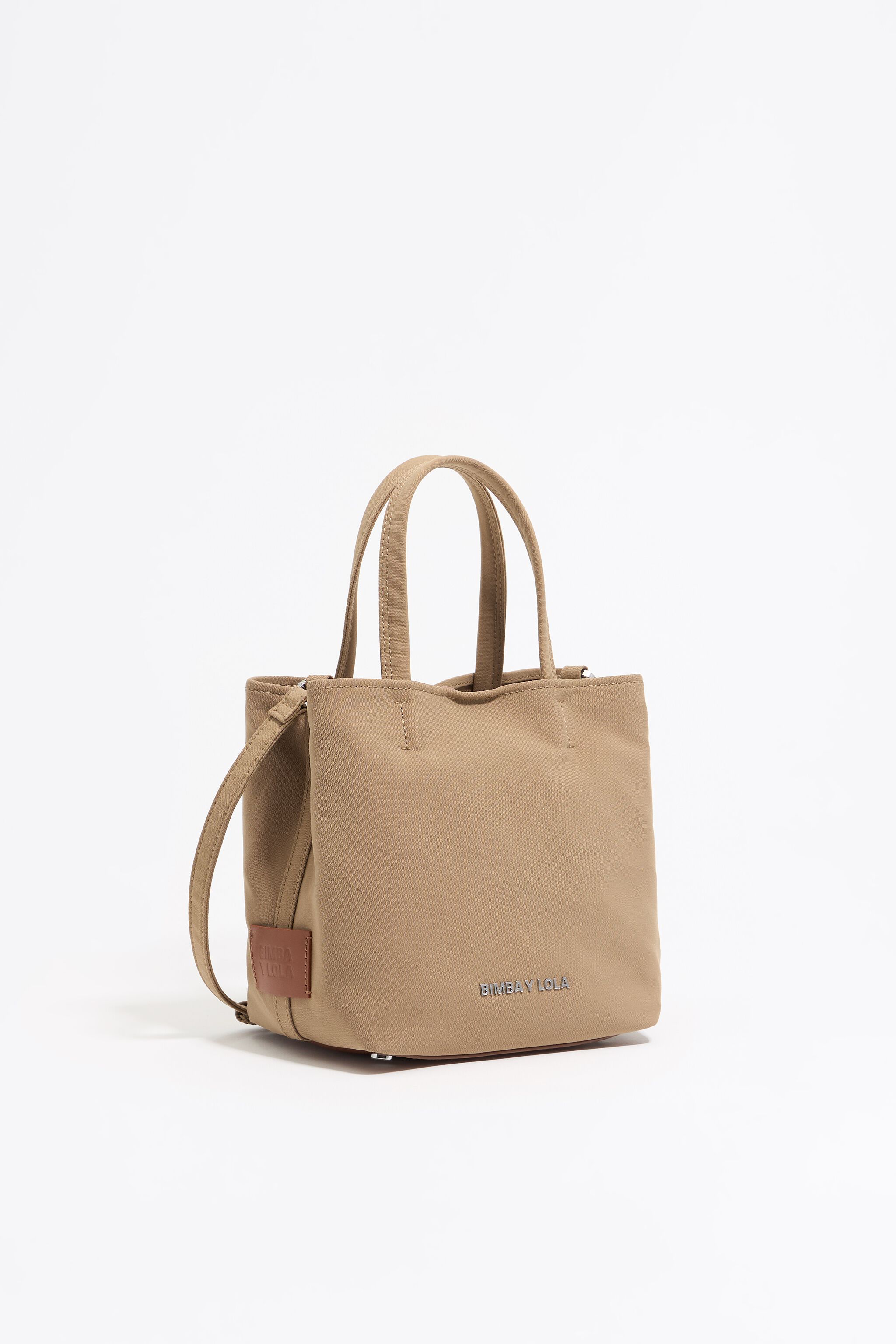Small camel gabardine Chihuahua bag