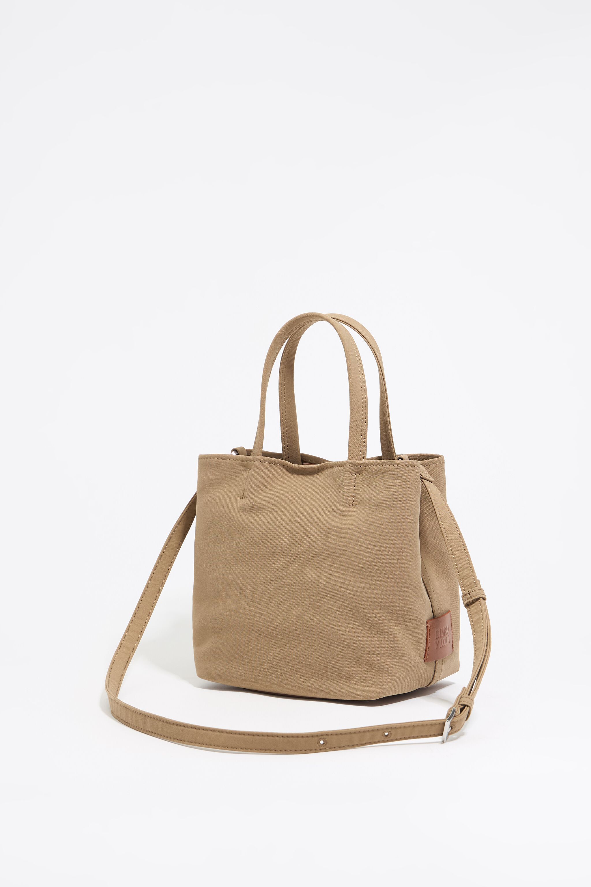 Small camel gabardine Chihuahua bag