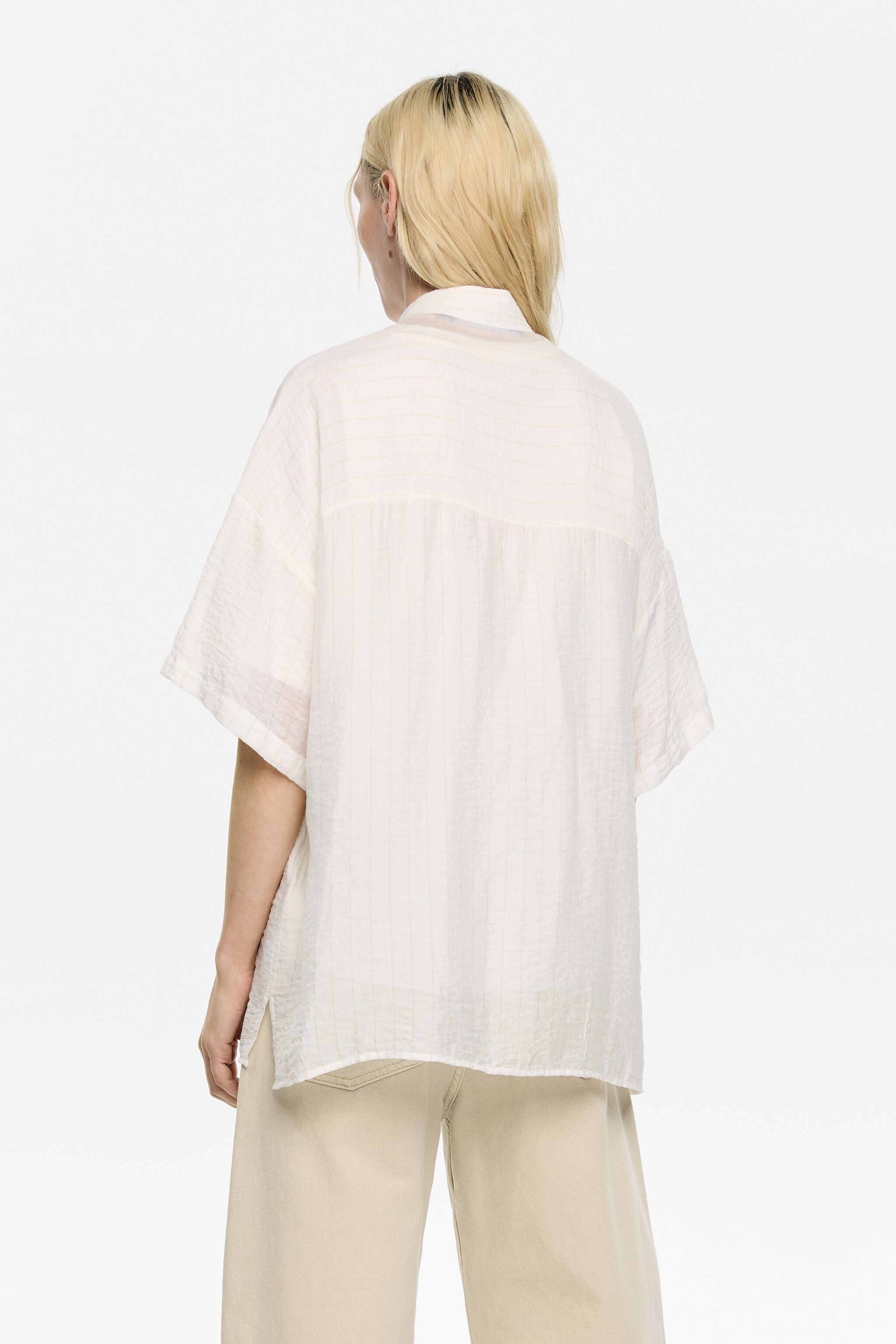 White striped oversize shirt