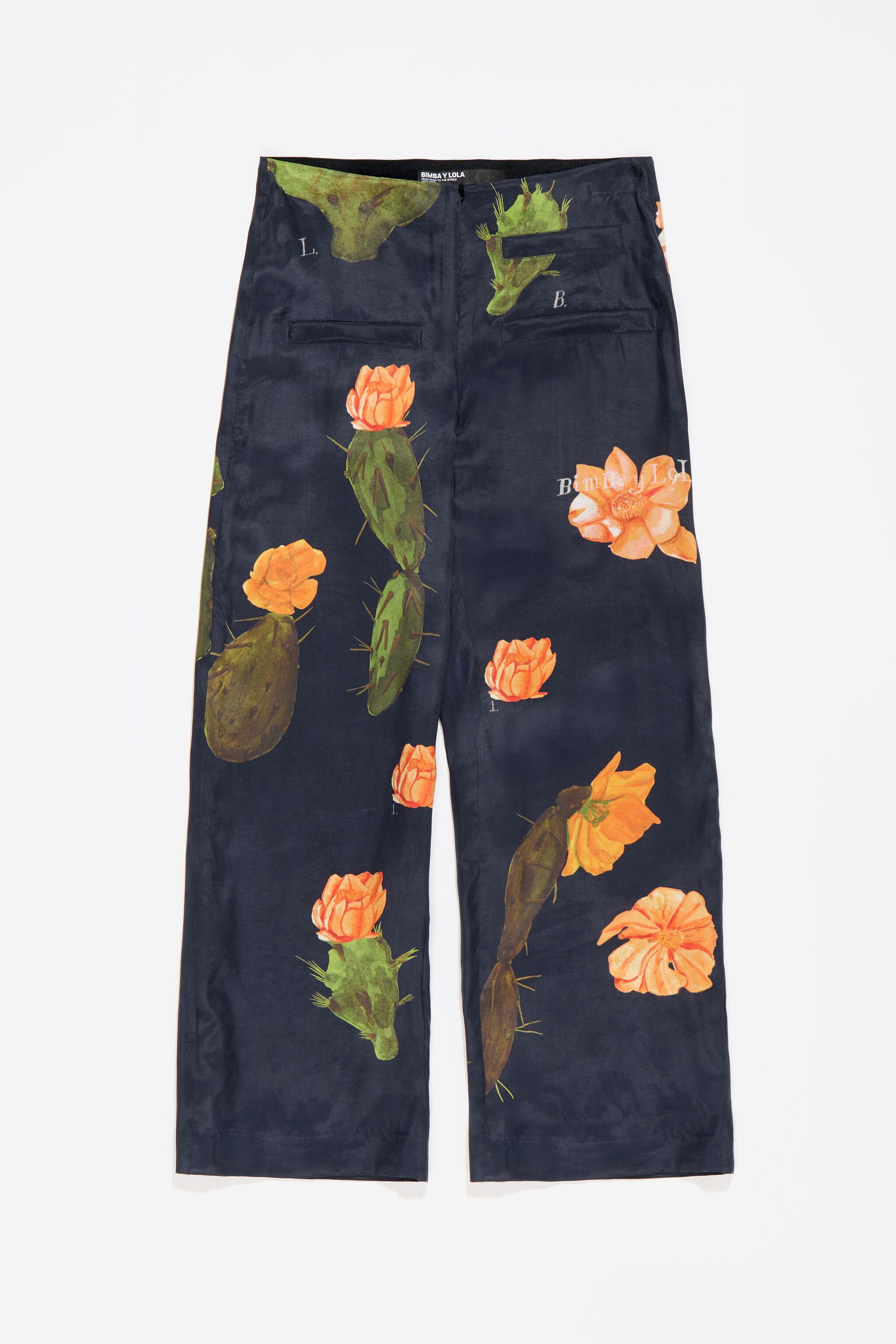 Black Cactus Lyocell straight cut trousers