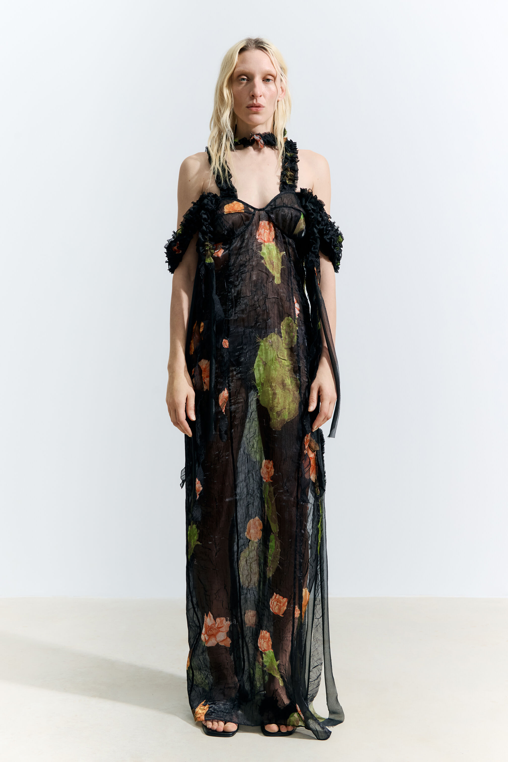 Long black Cactus dress