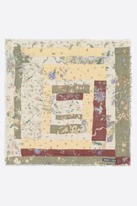 Romantic flowers patchwork shawl