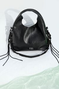 Bolso Paper peque&ntilde;o piel asa trenzada negro