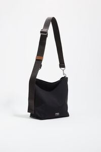 Small anthracite gabardine Carlino bag
