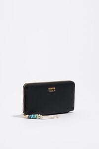 Medium black leather wallet