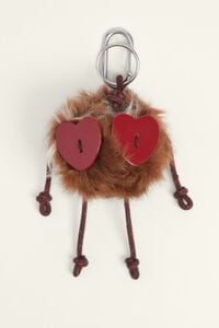 Brown fur Juanita key ring