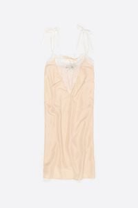 Short orange silk strappy dress