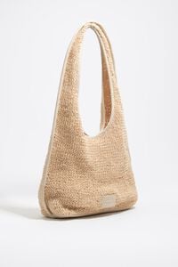 Bolso de hombro algod&oacute;n marfil