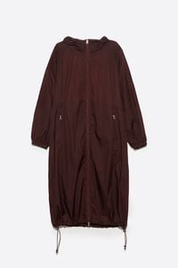 Chocolate fluid trench coat