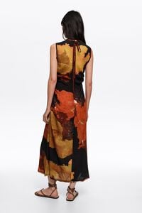 Vestido midi sisas desflecado Blot negro