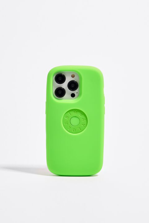 Funda iPhone 14 Pro silicona logo verde