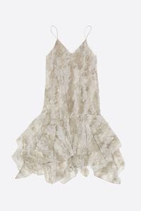 Vestido plisado iregular Snake topo