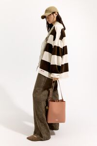 Bolso Carlino mediano piel rosa