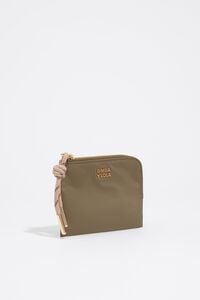 Porta-moedas nylon verde-oliva