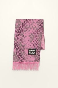 Pink snake print shawl