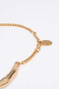 Textured matte gold choker