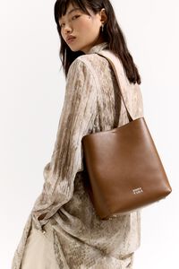 Medium oak leather Carlino bag