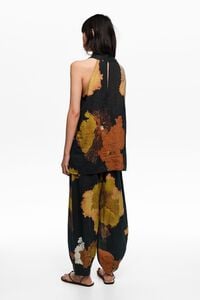 Pantal&oacute;n bombacho lino Blot negro