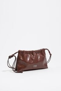 Bolso mini piel brillante moca