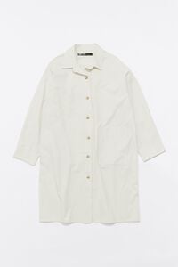 Ivory A-line midi shirt
