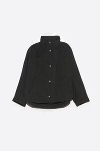 Black short batwing trench coat