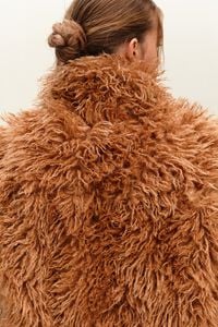 Toffee oversize fur vest