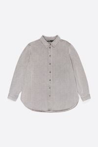 Grey fluid denim shirt