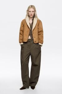 Jack splitleer bont binnen camel