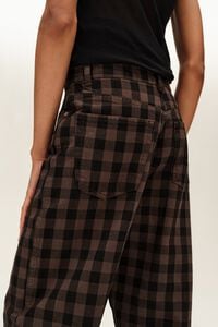 BARREL- Black checked 5-pocket jeans