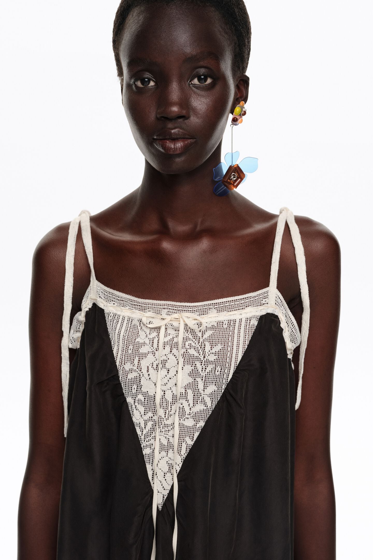 all saints romey long dress ALLSAINTS Romey Pleated Slip Dress
