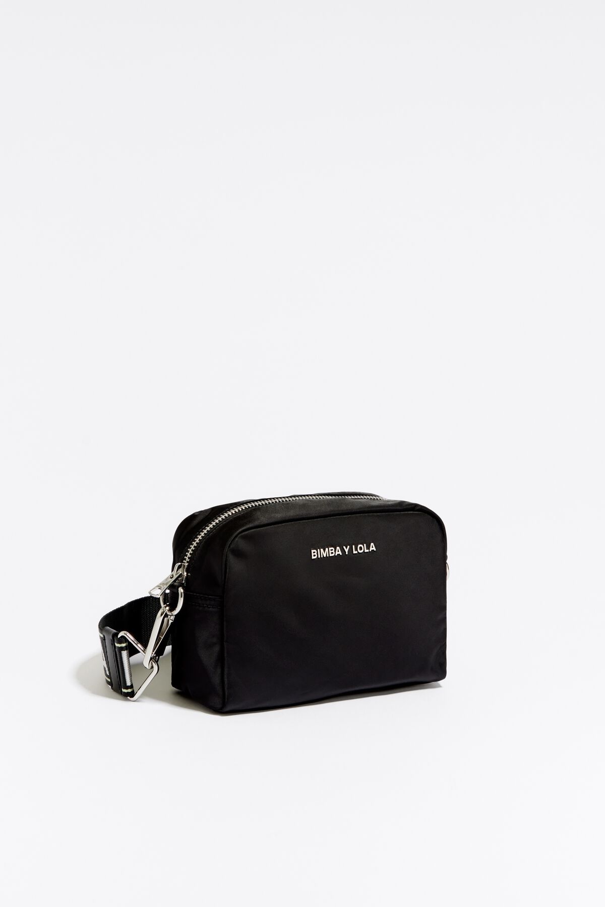 Bolso bandolera nylon negro
