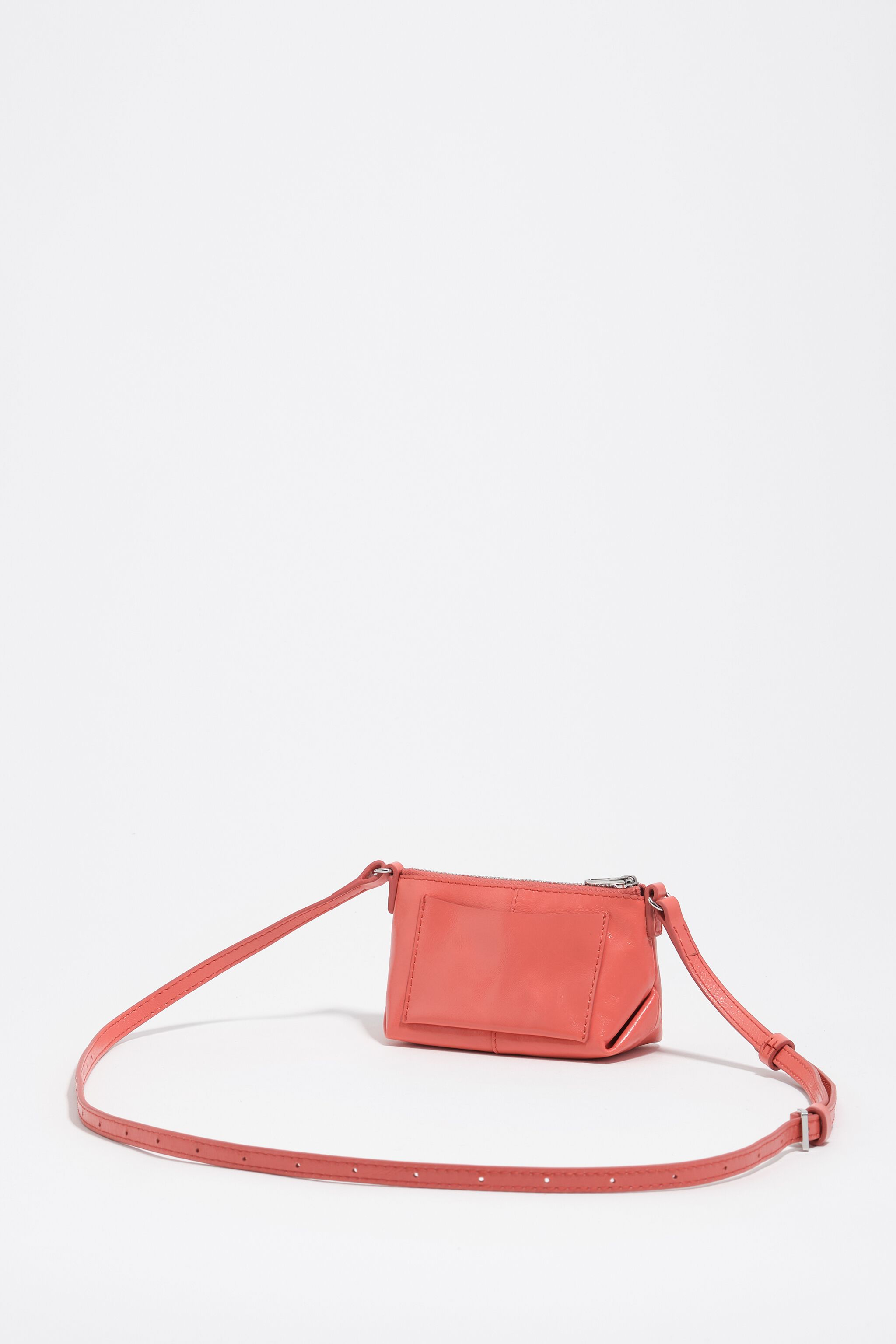 バッグ TENDER PERSON 20SS CORAL SHOULDER BAG Full grain coral/pink leather women mini shoulder bag FREESIA