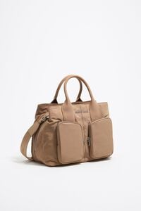 Bolso Pocket grande nylon corteza